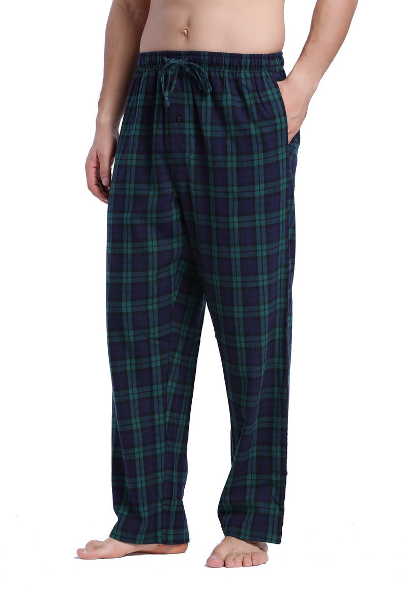 CYZ Men's 100% Cotton Super Soft Flannel Plaid Pajama Pants (S, F17009) - Image 2